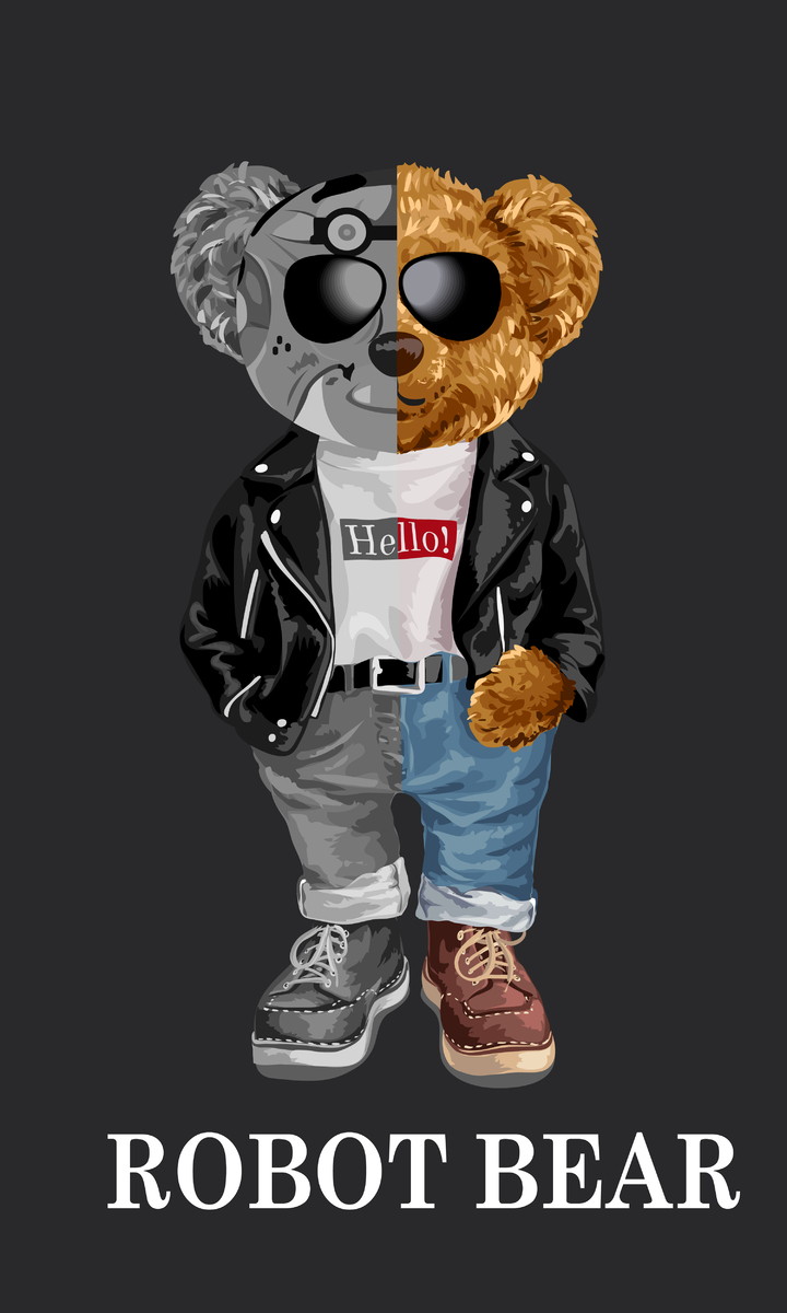 Thiết kế áo gấu Teddy ROBOTBEAR chất lượng cao- 59799 - 123Design.org